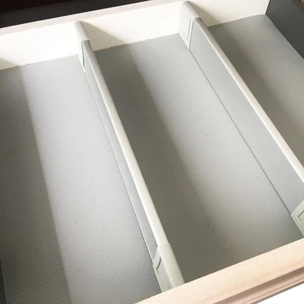 Expandable Drawer Dividers Spring Loaded Home Stacked Drawer Separator Cabinet Wardrobe Cabinet Drawer Aluminum Storage Baffle