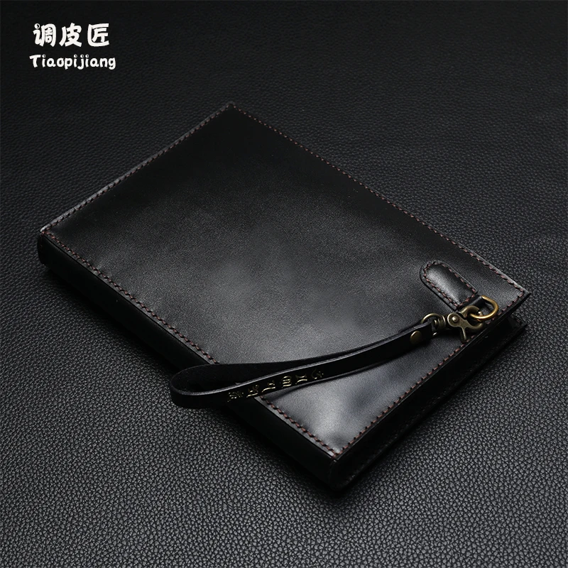 ★Envelope bag men's new 2021 fashion large capacity leather carving handbag personalized fashion brand leather handbag