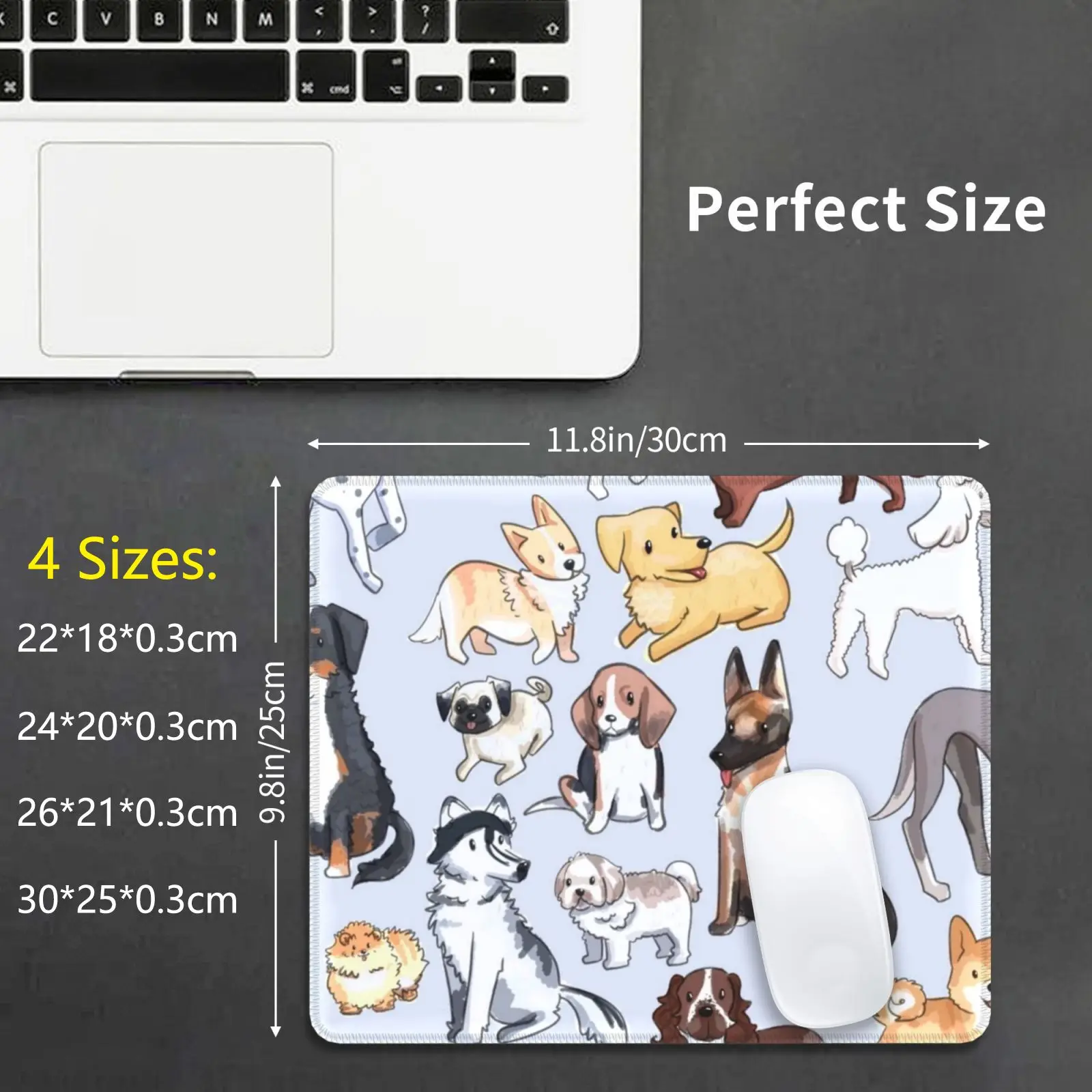 Dog Breeds Mouse Pad DIY Print Dog Dogs Dog Breeds Breeds Dachshund Dachshund Dalmatian Dalmatians