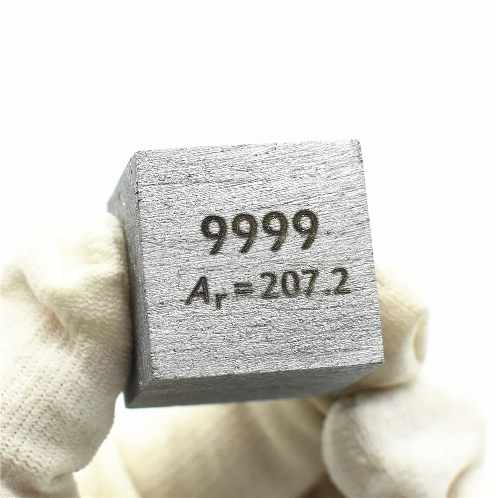 Cubo di piombo ad alta purezza 10x10x10mm / 1 pollice Plumbum Pb Heavy Metal Element per hobby di raccolta esperimento scientifico