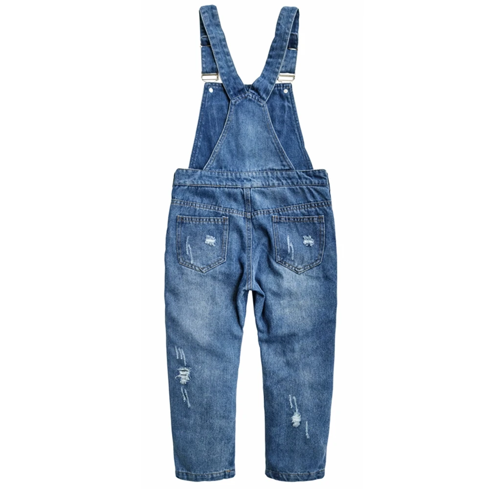 Chumhey 5-13T  Jeans Pants Top Quality Kids Overalls Spring Boys Girls Bib Suspender Denim Trousers Children Clothing Clothes