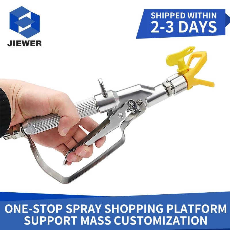 

JIEWER Airless Spray Gun With 517 Spray Gun Tip Paint Sprayer With Nozzle Seat Guard For Titan Wagner Spraying Machine