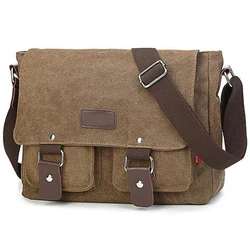 Bolso de lona Vintage para hombre, bolso cruzado informal para hombre, bolso de mensajero, bolsos de hombro de viaje para hombre, Bolsa Masculina de alta calidad
