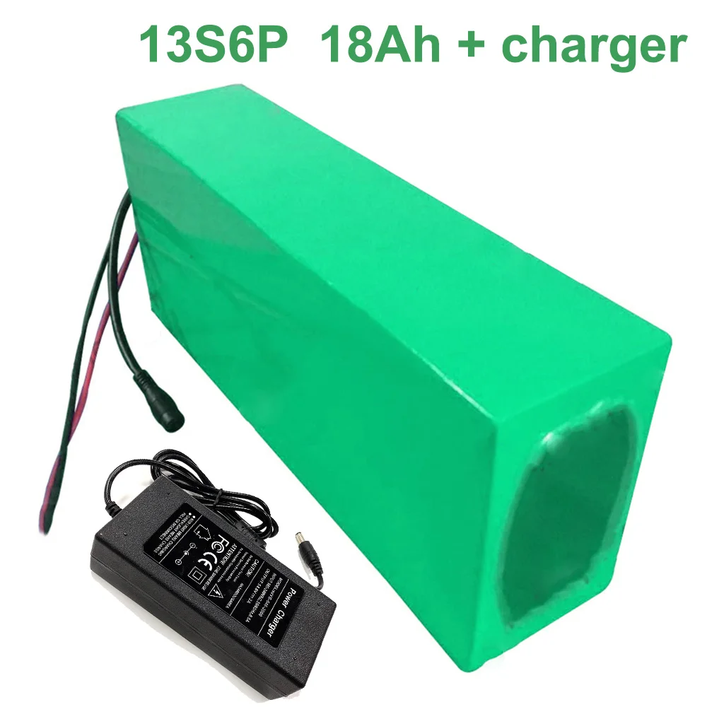 

With charger 48V 18Ah 13S6P 18650 Li-ion Battery Pack E-Bike Ebike electric bicycle 250*135*70mm Accept customization