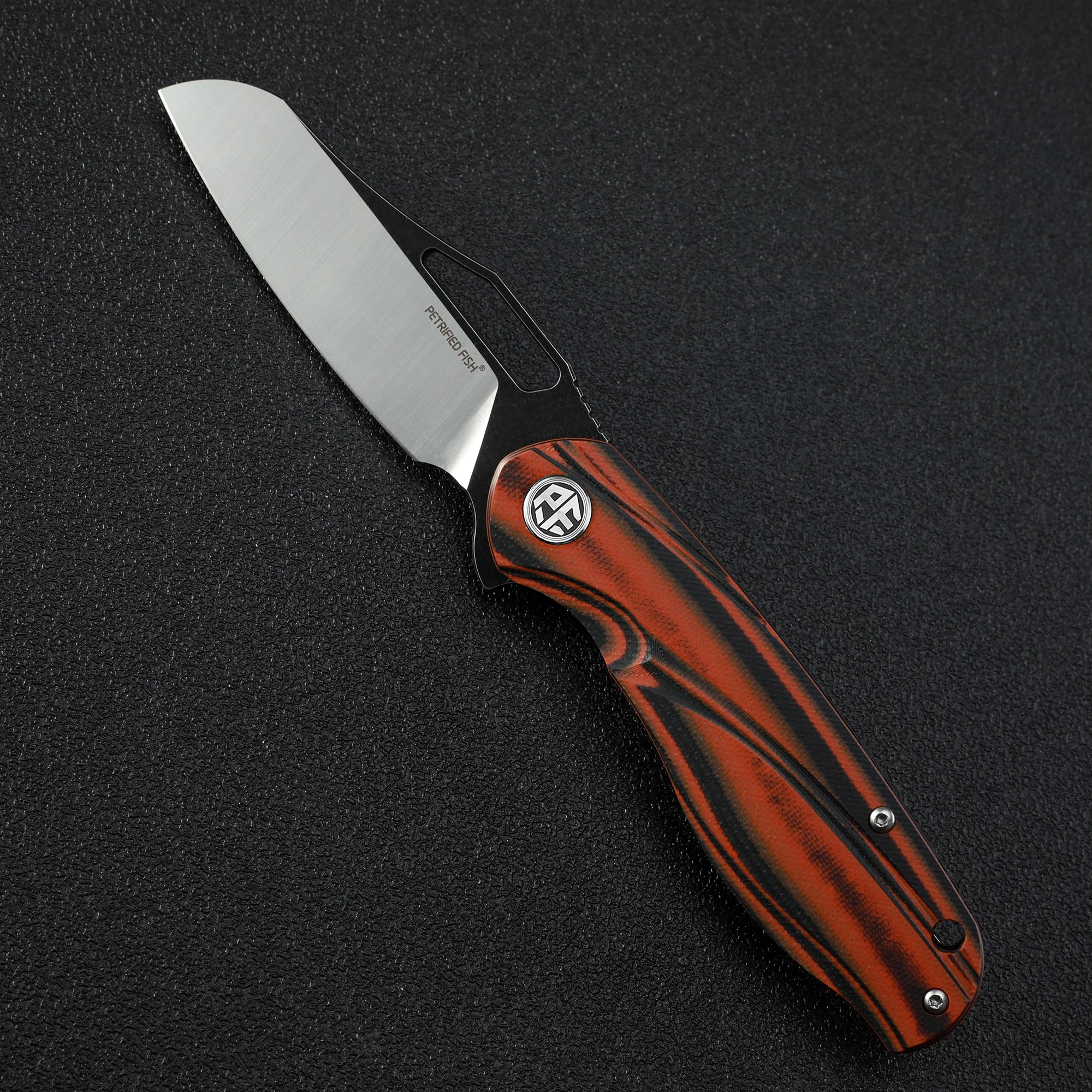 Petrified Fish D2 Steel Folding Knife Ceramics Ball Bearings Flipper G10 Handle Camping Mountaineering EDC Pocket Knives PF979