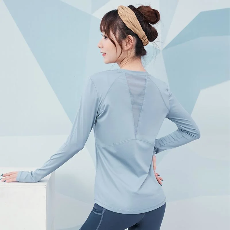 Yoga Crop Top Yoga Top Women's Training Long Sleeve T-shirt Autumn Winter Running Top Deportivo Mujer Camisetas