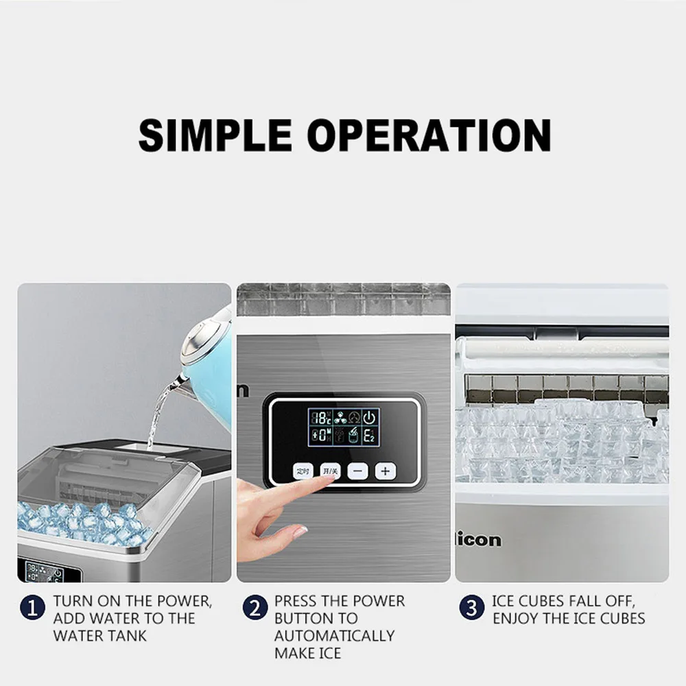 Macchina per fabbricare il ghiaccio del cubo commerciale macchina per fare il ghiaccio del negozio di tè al latte piccola macchina automatica per fabbricare il ghiaccio del cubo della famiglia