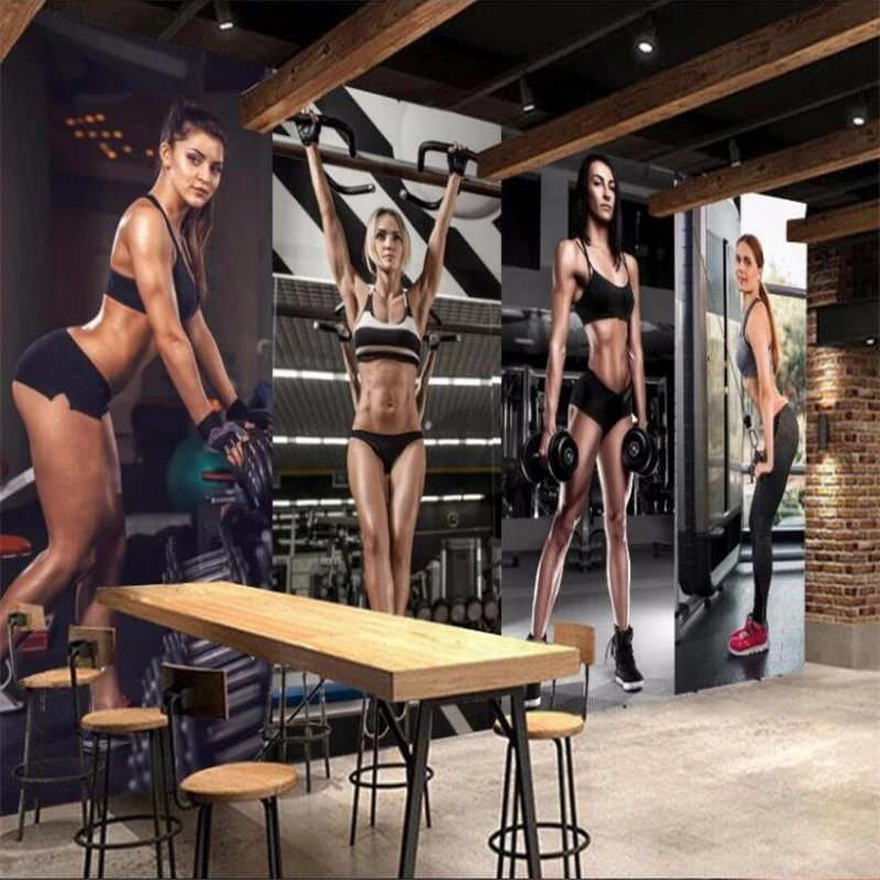 Custom Large wallpaper 3d murals any size personality creative beauty gym yoga Cafe American living room Papel de parede 3d обои