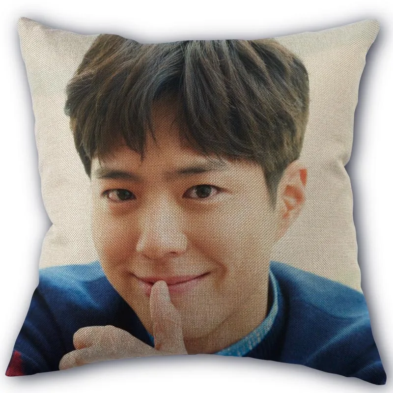 Custom Park Bo Gum Pillowcase High Quality Home Textile Cotton Linen Fabric 45x45cm One Side Decoration Pillow Cover 11-17