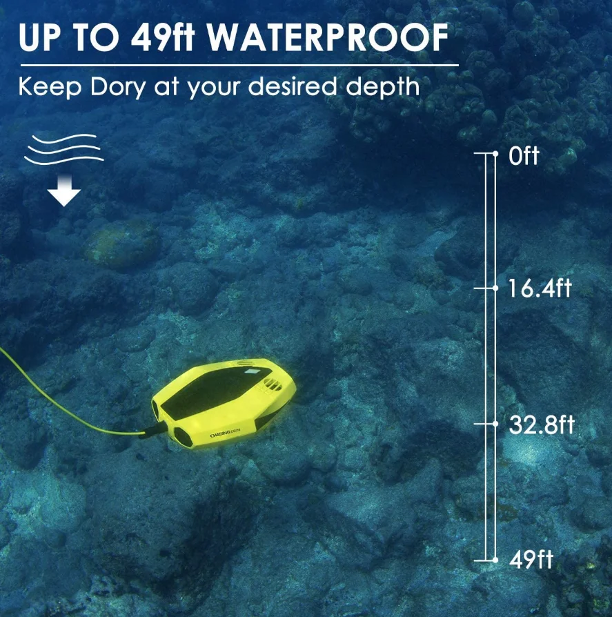 Perseguindo Dory com Joystick Drone Subaquático À Prova D 'Água GPS 15m Rov Robot Câmera Subaquática Localizador de Peixes para Pesca e Mergulho