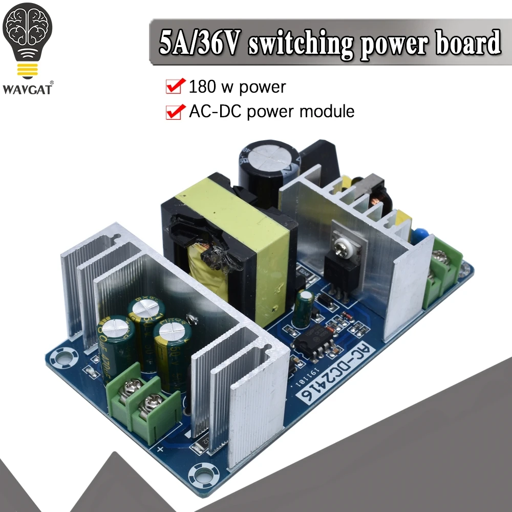 36V 5A moduł zasilania ac-dc modułu przełączający zasilanie moduł zasilania płyta AC 100V-240V do DC 36V zasilacz impulsowy