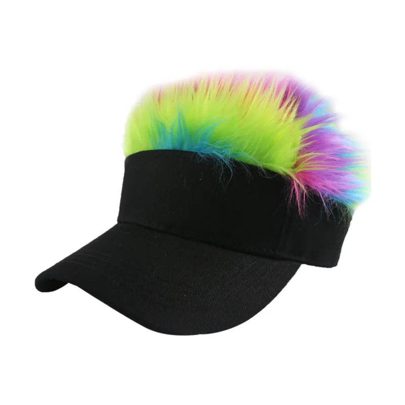 Men Wig Baseball Cap Spiked Hairs Fashion Hat Women Casual Adjustable Outdoor Creative Personality Hip Hop Hat