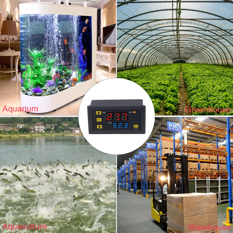 12V-220V -55-120 ℃ Digital Temperature Controller Measurement Thermostat Switch