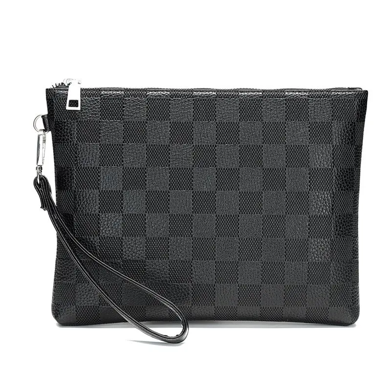 Fashion Business Style Men's Handbag Clutch Bag Soft PU Leather Male Waist Pack Bag Elegant Leisure Stylish Hand bag Men Pouch