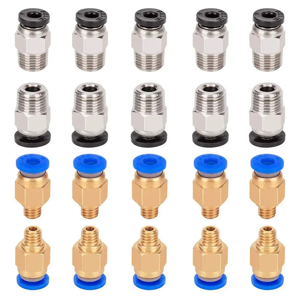 

Aokin 5 Pcs PC4-M6 Pneumatic Fitting and 5 Pcs PC4-M10 Pneumatic Fitting for Creality Ender 3/Pro Ender 5 CR-10/10S 3D Printer