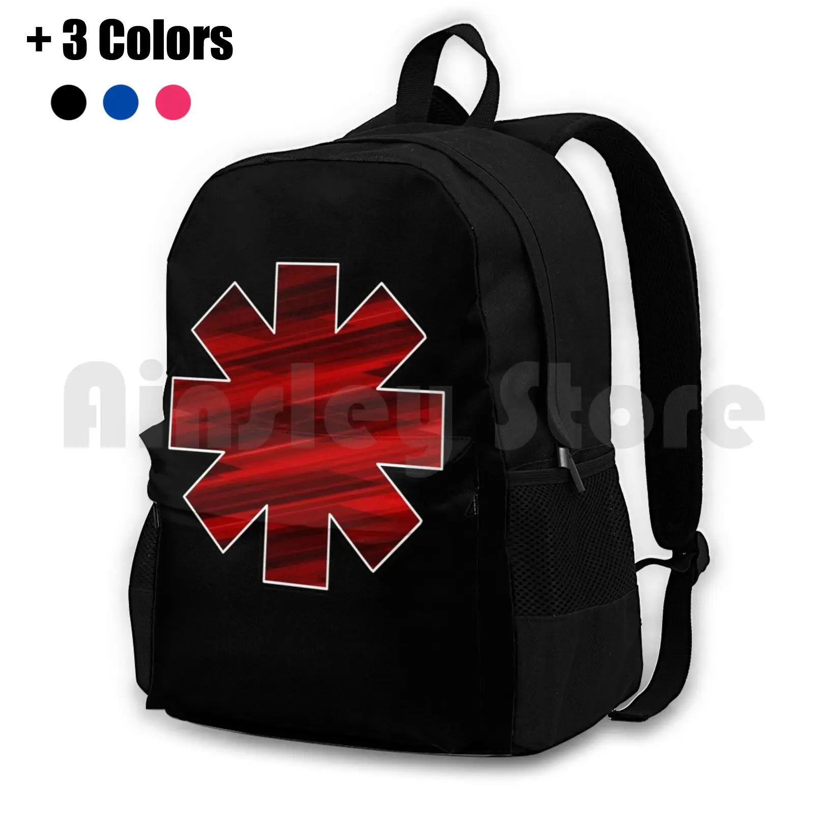 Hot Red Music Outdoor Hiking Backpack Riding Climbing Sports Bag Music Bands Band Band Band Band Band Hot Topic Hot Topic Band