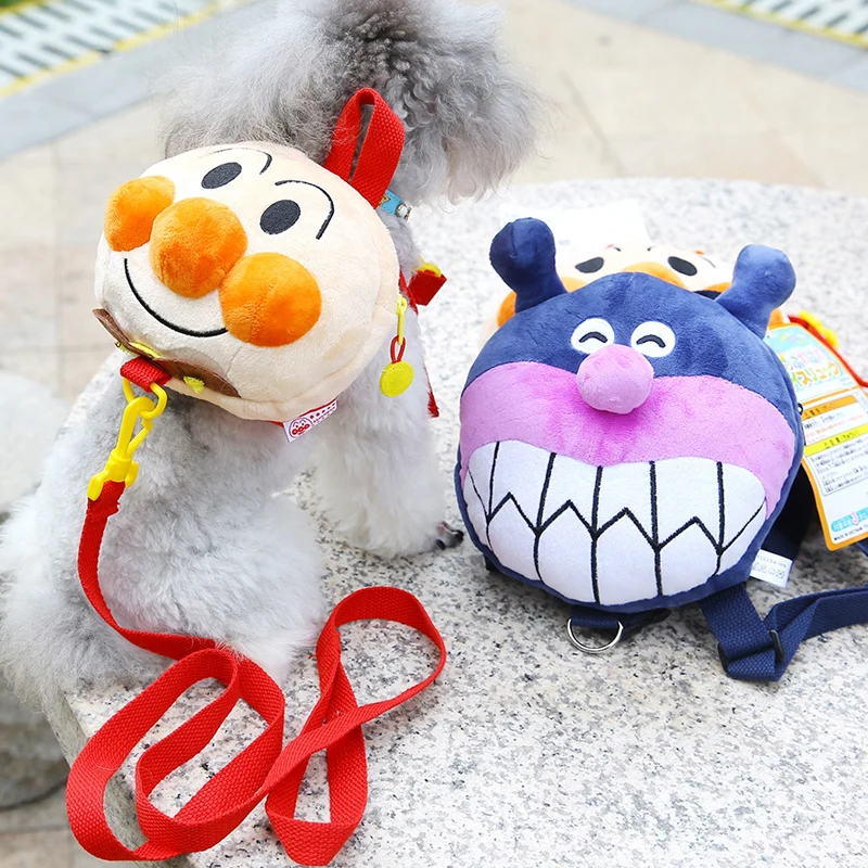 Cute Cartoon Dog Backpack Harness Outdoor School Bag Carrier Walking With Leash Set Travel Small Medium Animal Pet Collar Goods