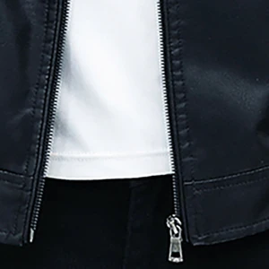 Jaqueta de couro Slim Fit masculina, casaco curto, blazer casual, casacos masculinos, streetwear, terno da moda 10 principais vendas calça legging suede - №6