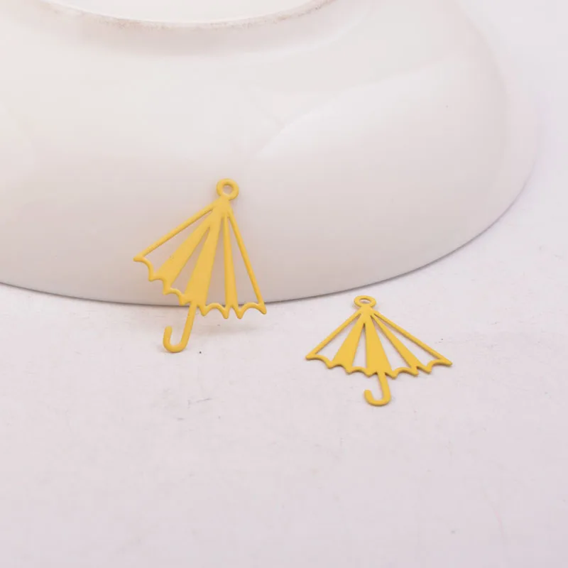50 Stück AC920 16*22mm OL-Style Regenschirm-Anhänger aus Messing, bunte kleine Regenschirm-Anhänger für DIY-Schmuckherstellung – Detail 12