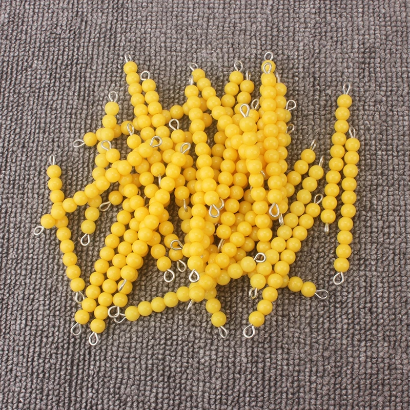 Baby Toy Montessori Yellow Bead 100-1000Pcs Beads Math Toy Early Childhood Education Preschool Training Kids Toys for Children