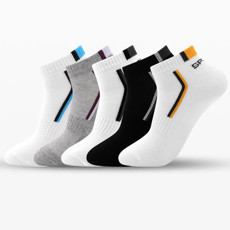 Urgot 10 Pieces=5 Pairs/lot Men Socks Breathable Short Socks Summer Cotton Sports Socks Absorb Sweat Ankle Socks Fashion Casual