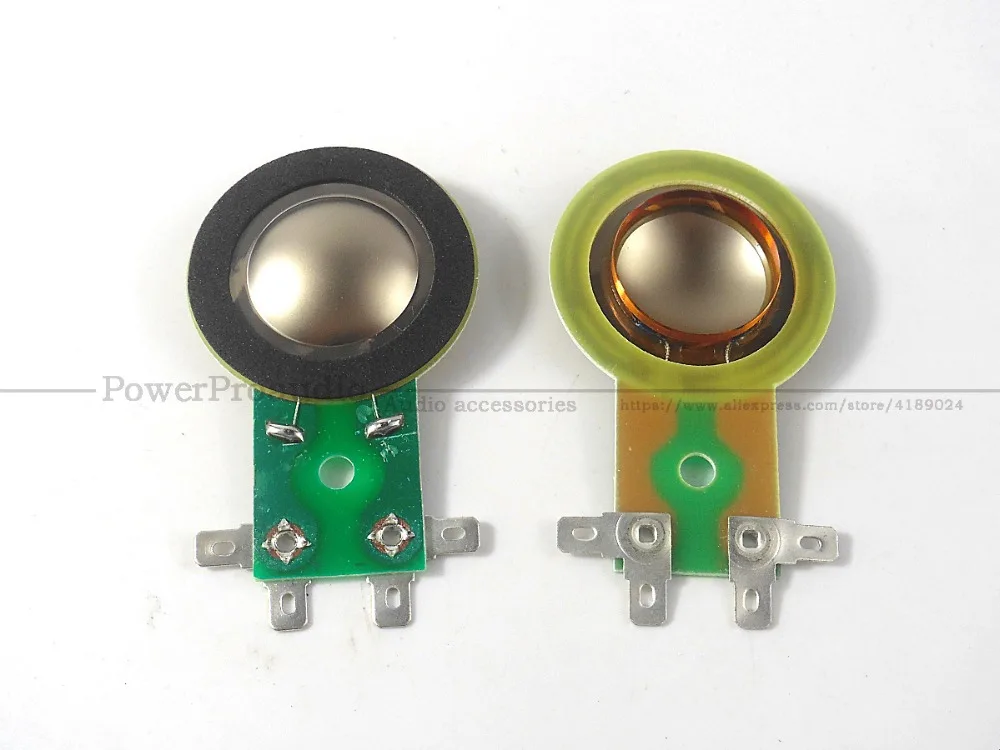 2PCS 25.5mm Voice Coil Horn Tweeter Diaphragm Titanium Film Copper Speaker