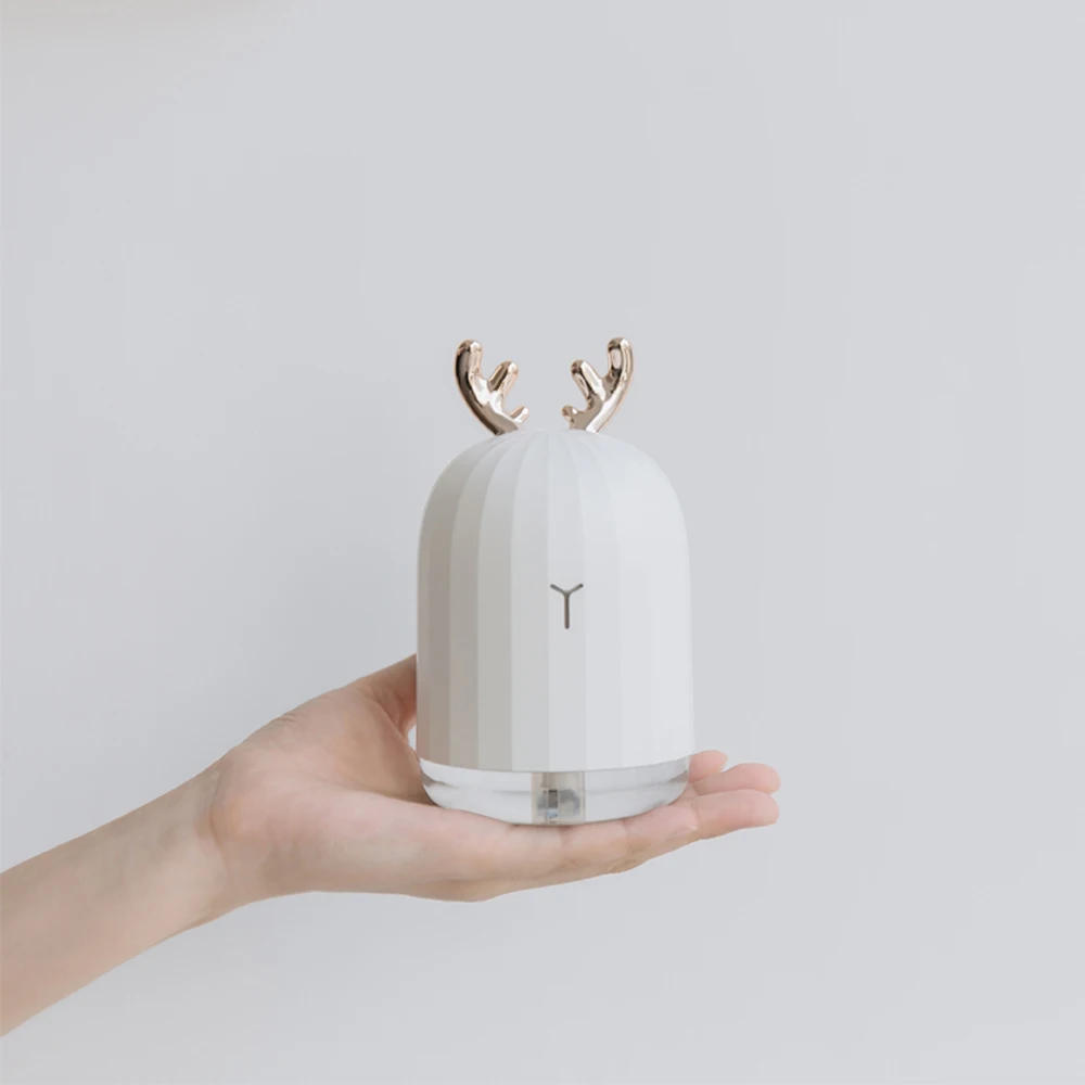 220ML USB Deer ELK Air Humidifier Ultrasonic Cool Mist Mini Humidifier LED Night Light Car Aromatherapy Essential Oil Diffuser