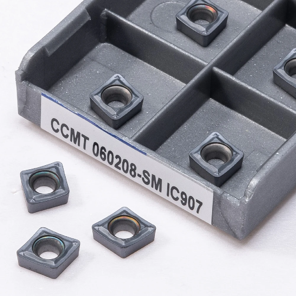 CCMT060204 CCMT060208 SM IC907 IC908 карбидный токарный станок с ЧПУ CCMT 060204 060208 IC 907 908 токарный металлический инструмент