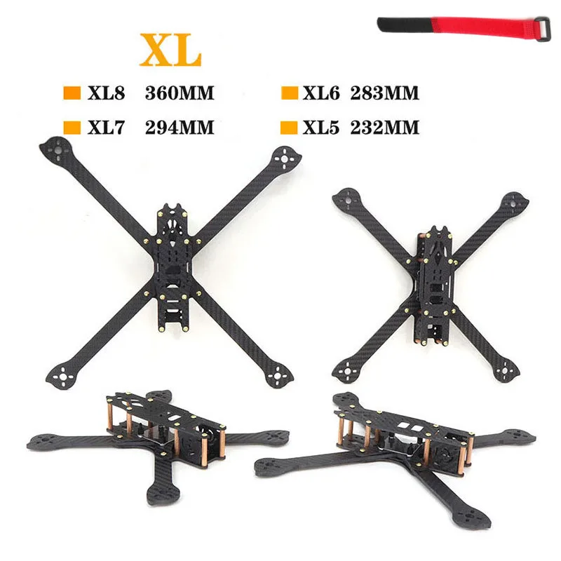 

HSKRC 3K Carbon Fiber XL5 V2 232mm XL6 283mm XL7 294mm XL8 360mm TrueX 5/6/7/8inch XL340 340mm FPV Freestyle Frame Racing Drone