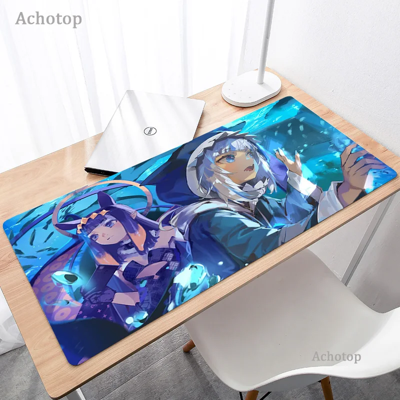 

Gawr Gura Hololive Anime Gaming Mouse Pad PC Gamer Mousepad Game 80X30 Mouse Pad Cartoon Mouse Pad Office Keyboards Desk Mat Pad