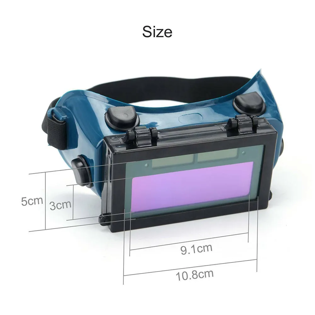 Óculos de proteção profissional para solda, óculos multifuncionais com escurecimento automático a energia solar para proteção dos olhos