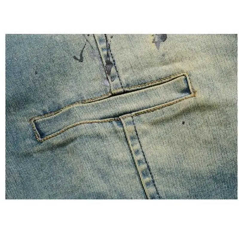 Plus Size Men\'s Denim Vest Brand Jeans Men Cowboy Vintage Casual Sleeveless Holes Personalized Cardigan Men Jacket&Overcoat 4XL