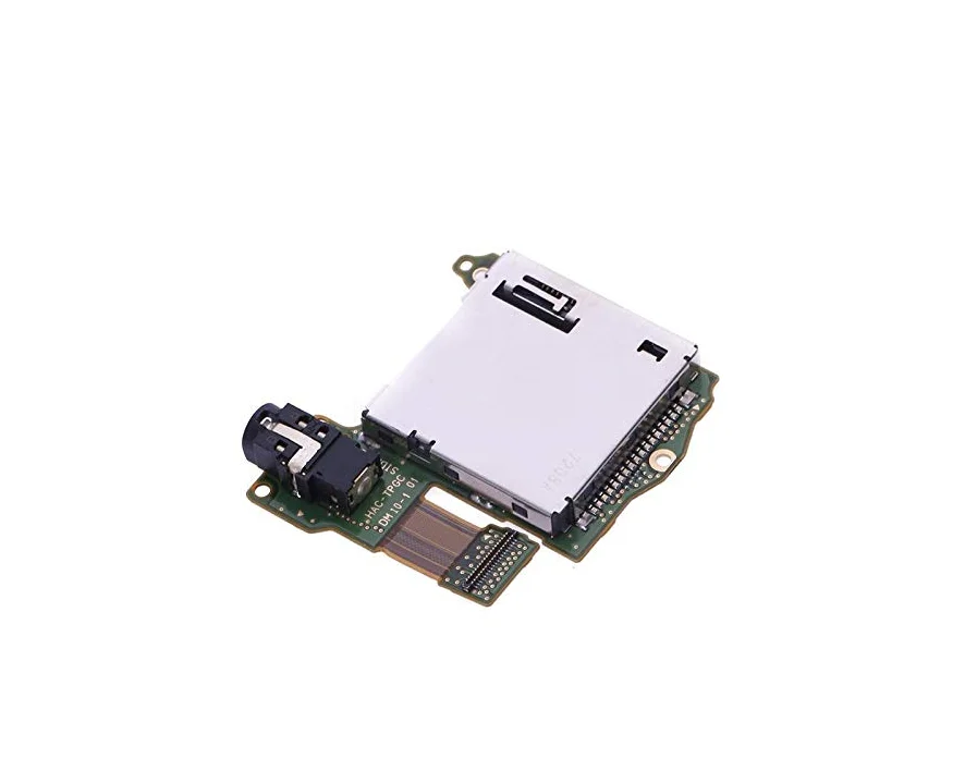 Slot Soket Kartu Game dengan Soket Earphone Headset Komponen Perbaikan Pengganti PCB Motherboard untuk Konsol Game Nintendo Switch