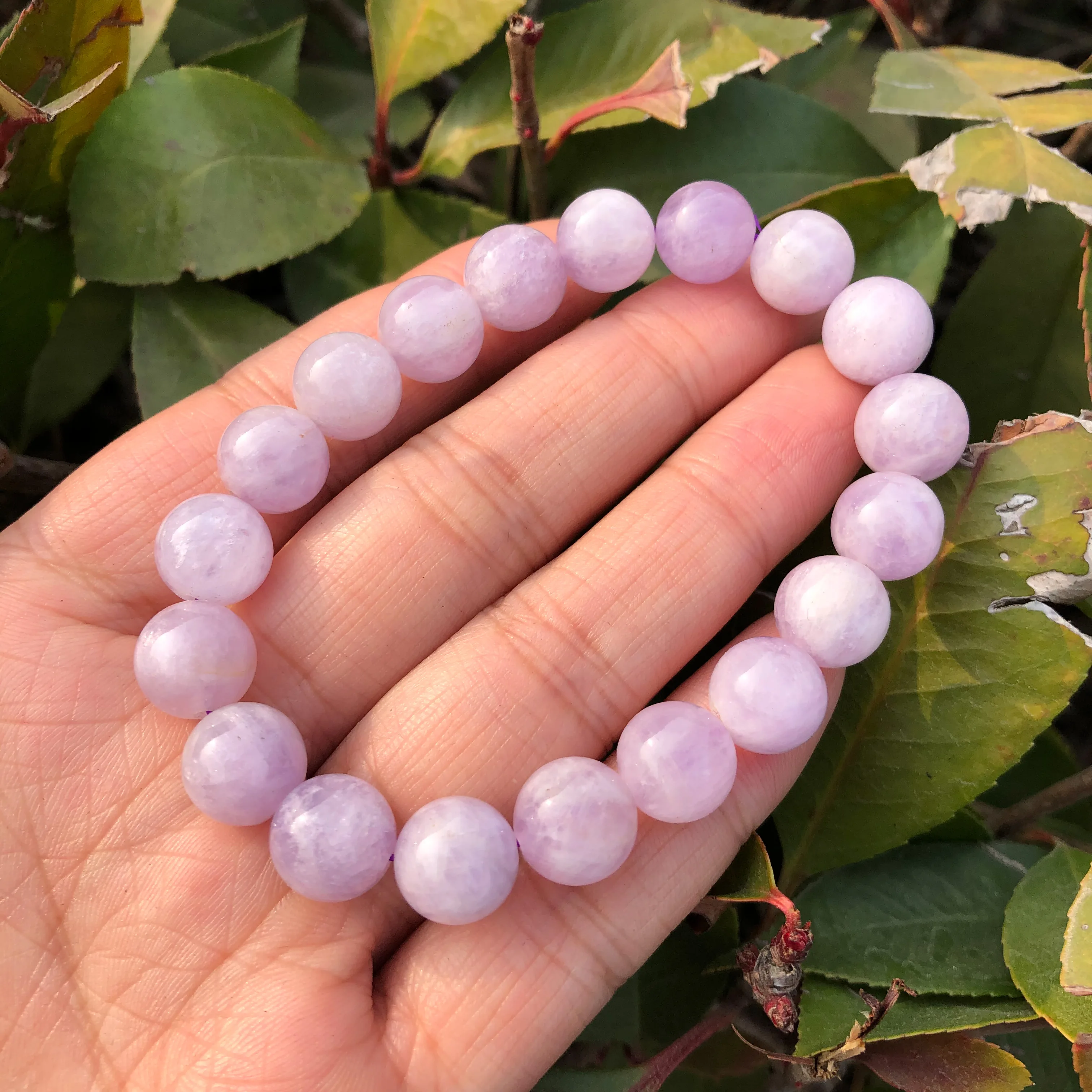 1 Pc Fengbaowu Natural Lavender Lilac Amethyst Bracelet Round Beads Crystal Quartz Healing Stone Women Jewelry Gift