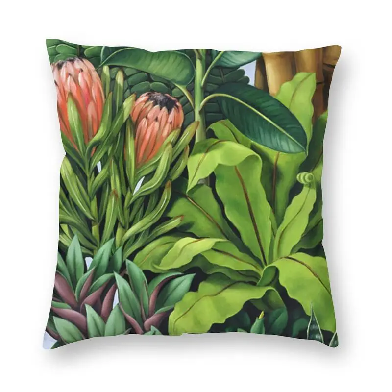 Catherine Abel Foliage Square Pillow Case Home Decorative 3D Printed Vegetation Botanical Flowers Leaves Cushion Cover For Sofa