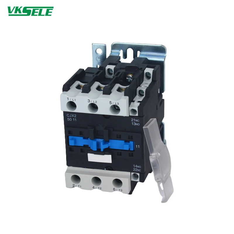 KFX2-50 CJX2-50 LC1-D50 24V 48V 220V 110V 380VAC solenoid contactor with single phase contactor