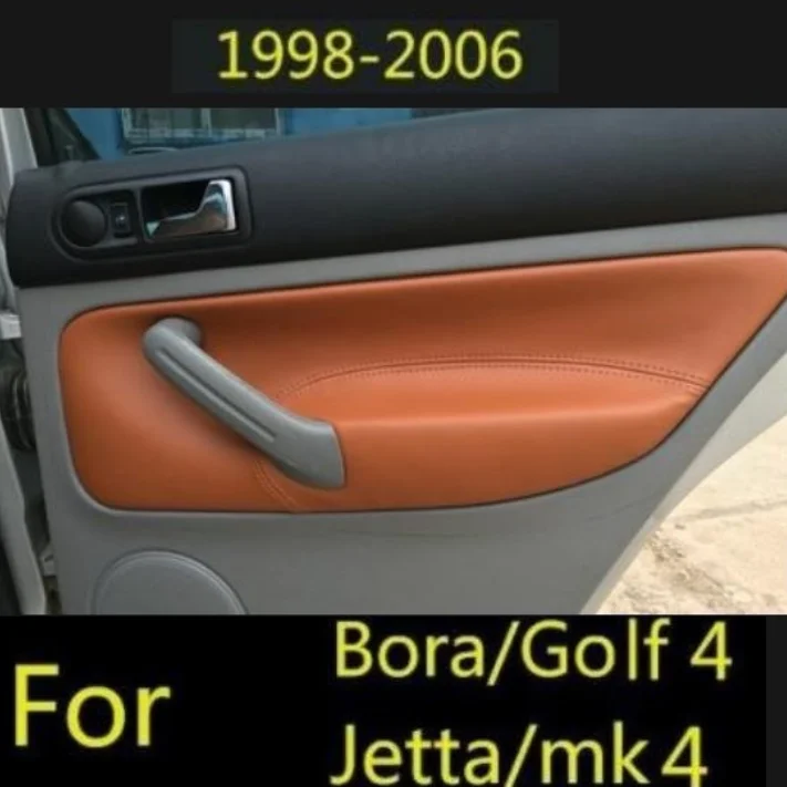 For VW Golf 4 Bora Jetta MK4 1998 -2006 Electric / Manual window Microfiber Door Panels Armrest Leather Protective Cover Trim