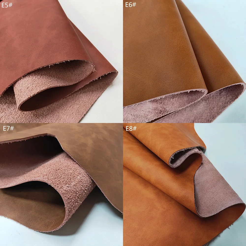 12 colors crazy horse skin leather for needlework 1.8 mm vegetable tanned genuine leather eco wax leather skin belt for bags