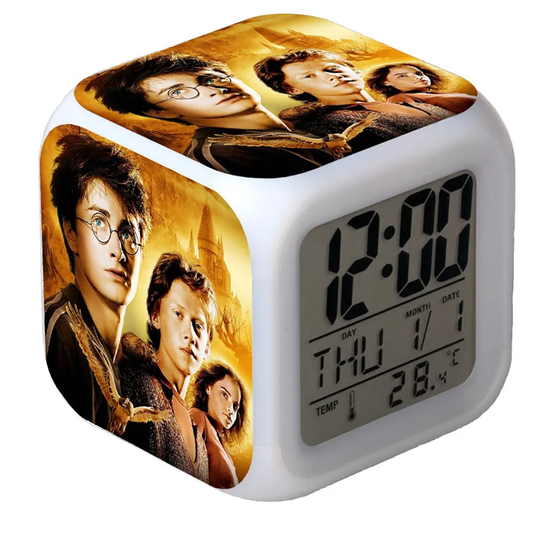 Nuovo LED Light Detail Clock ron hermione snape American Drama periferiche bambini Flash Gift Toy Desk Decoration Alarm Clock Toy