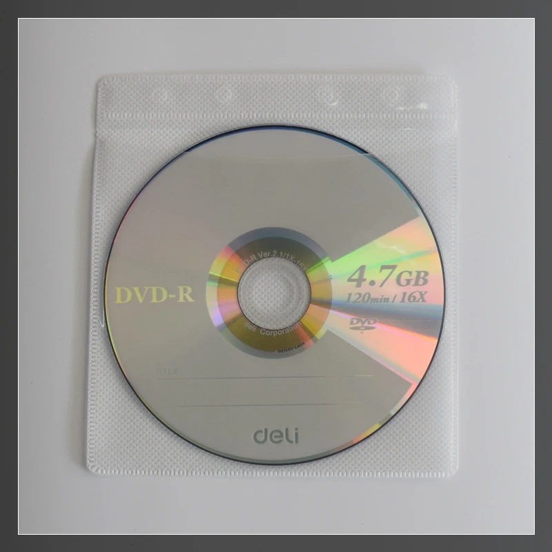 4PCS/LOT Deli 3724 DVD-R Blank Disc Recordable DVD Single Chip Recordable Digital Versatile 4.7GB/120min/16x DVD-R Disc