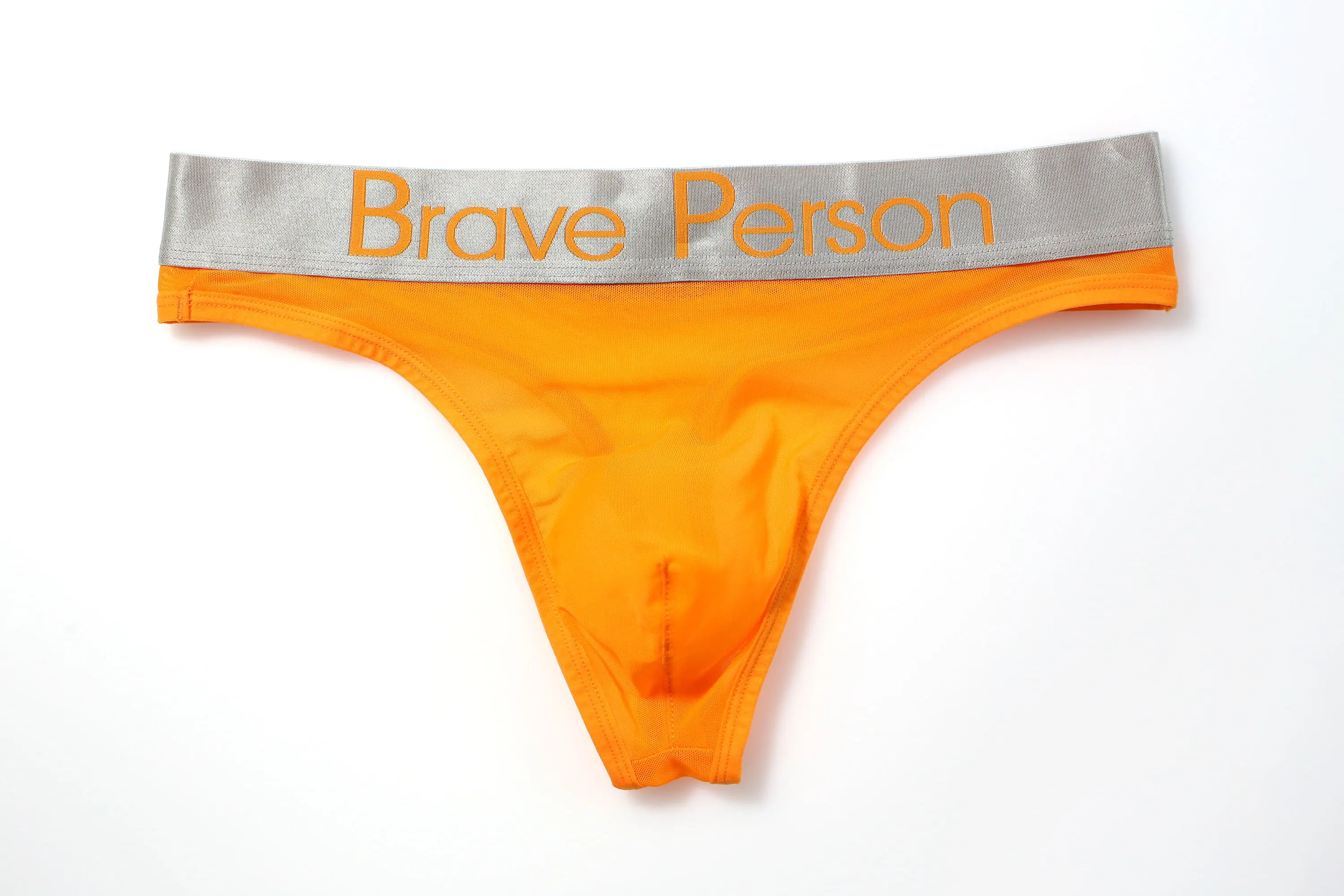 BRAVE PERSON-ropa interior Sexy para hombre, pantalones cortos de malla, bañadores de encaje, tangas, nueva marca