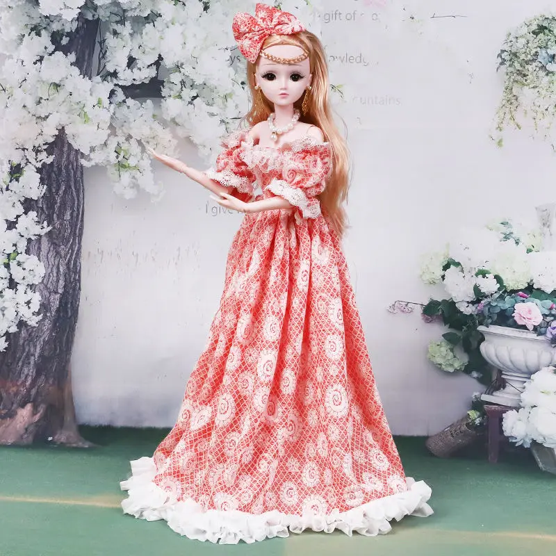 60 cm beautiful princess doll 1/3 BJD doll 20 joint beautiful blond princess hair detachable gift for girl