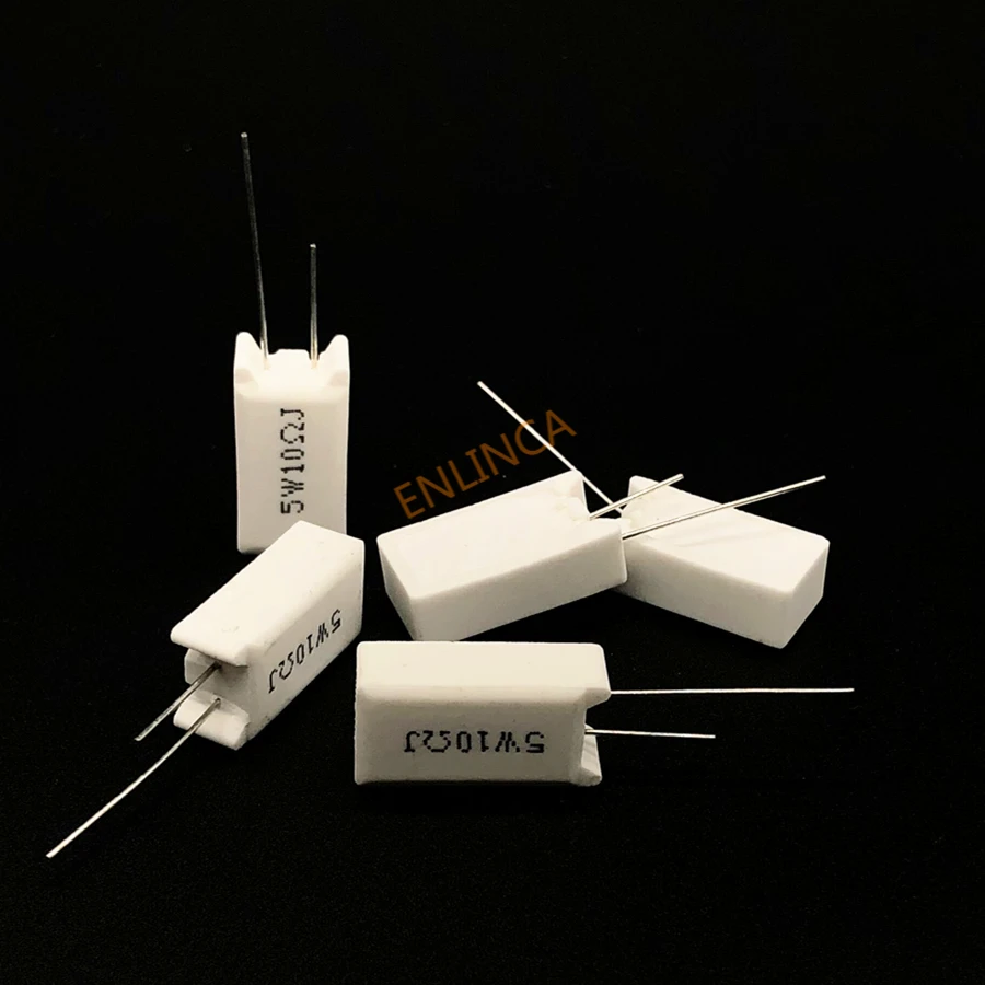 

5 Pcs 5W Vertical Cement Resistance 24R 24ohm Ceramic Resistor