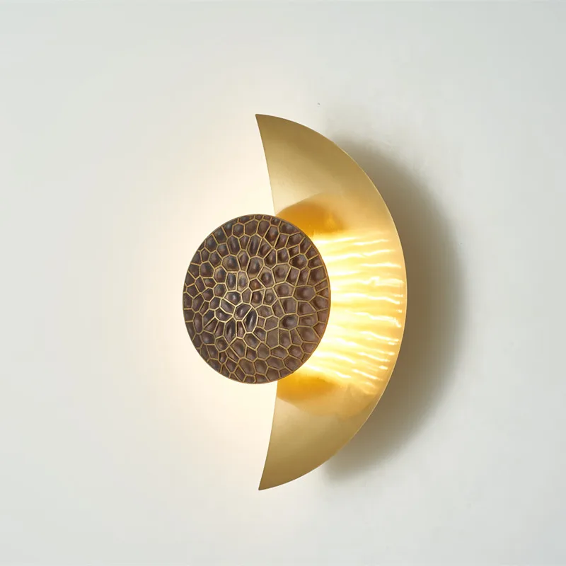 Helix Sconce Crescent Designer half moon light personality wall lamp gold creative background wall aisle creative wall lamp