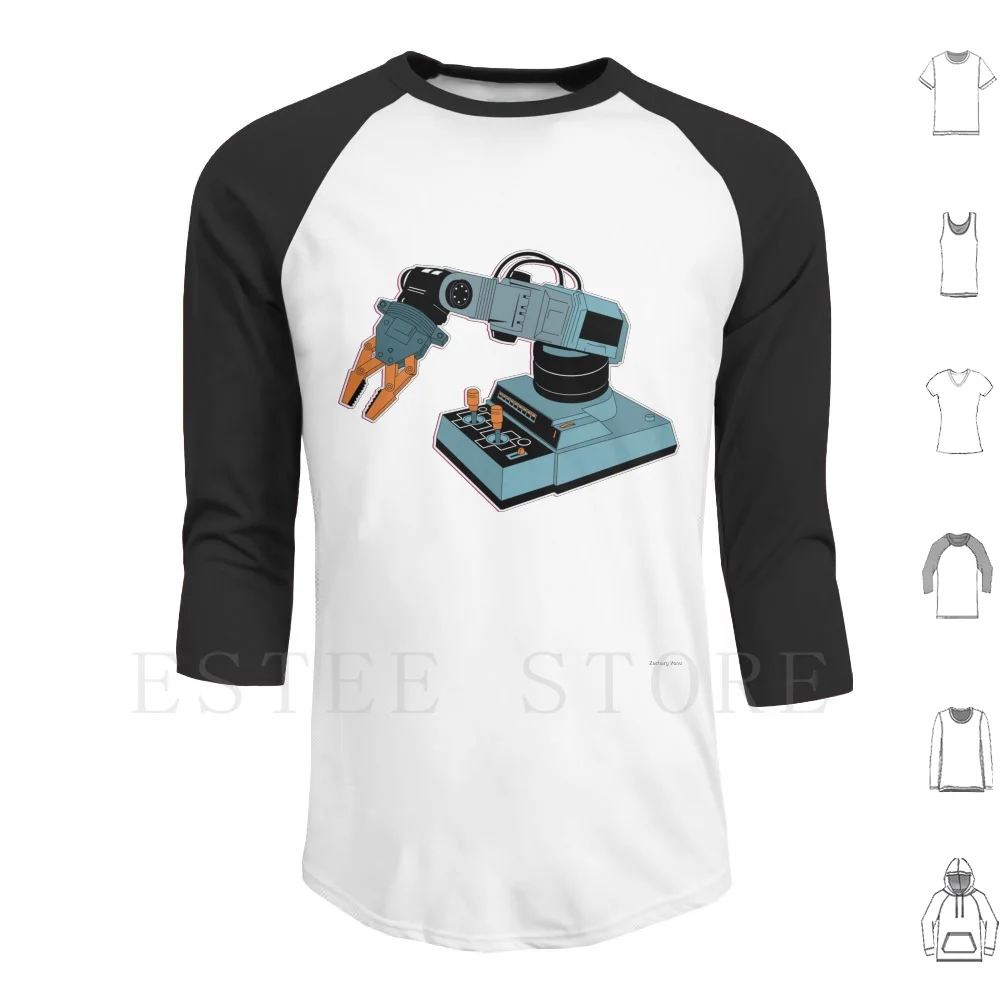 Sudadera con capucha de brazo robótico de los años 80, manga larga, Armatron, robot de los años 80, brazo robótico, juguete Tomy, robot de juguete, vintage retro de los años 80, arcade