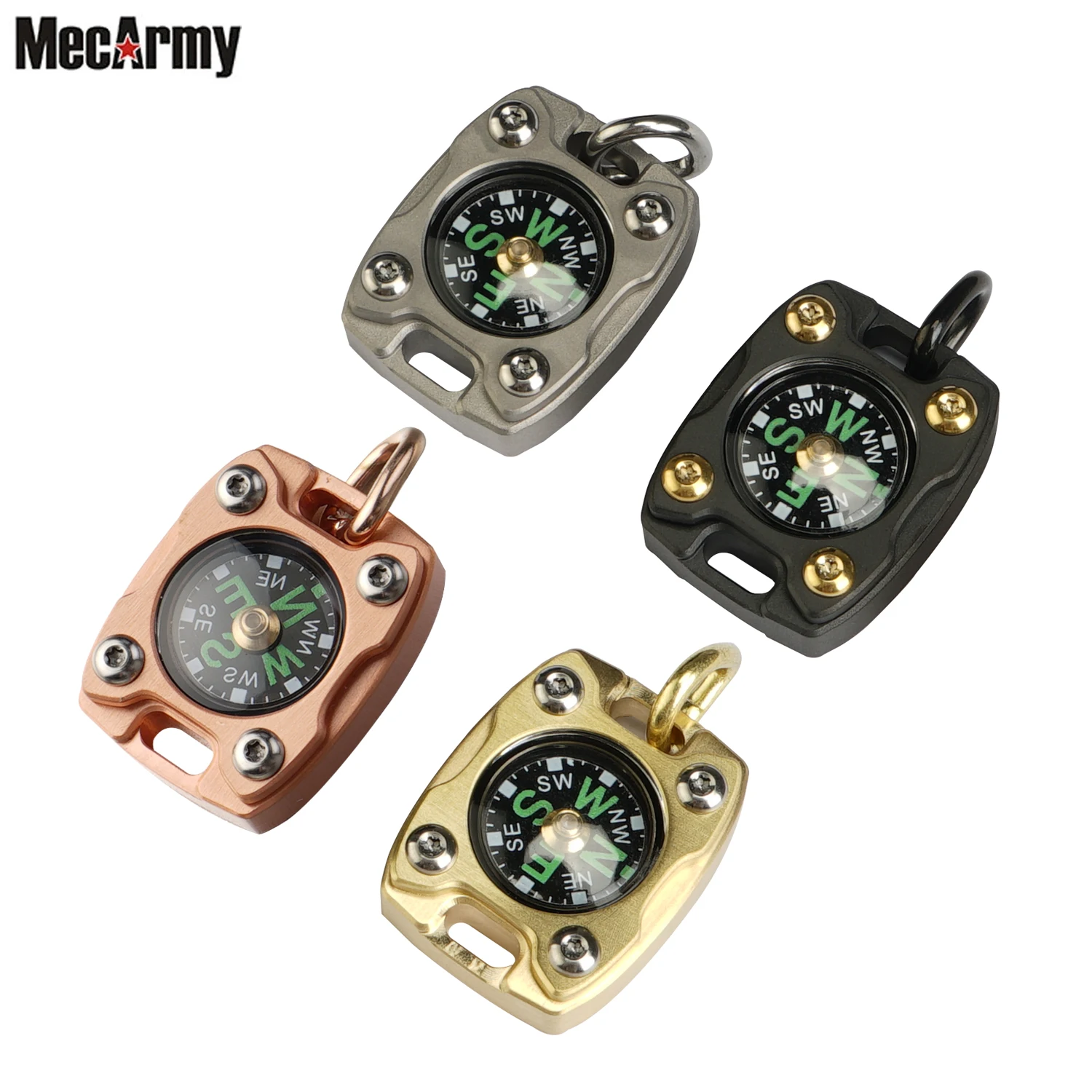 

MecArmy CMP2 Compass TITANIUM/ BRASS /COPPER EDC COMPASS direction identity Compass Outdoor Compass