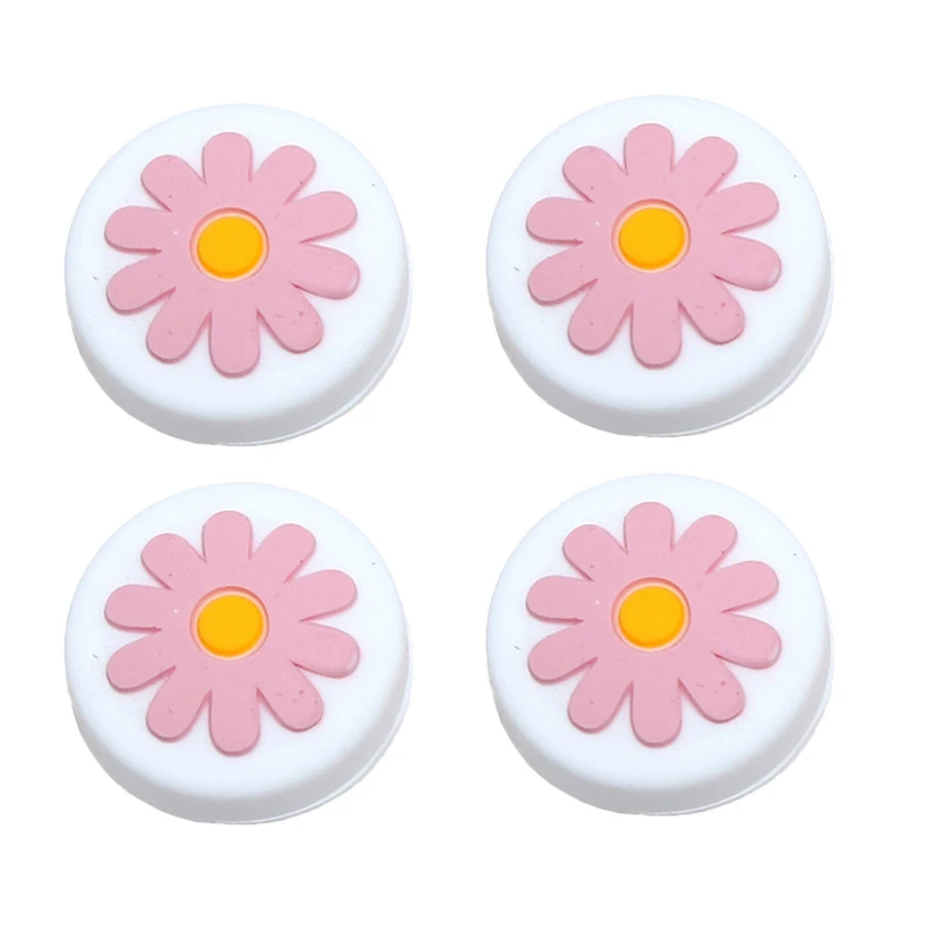 4pcs Daisy Flower Thumb Grip For Nintend Switch Controller Grips Thumb Stick Cover Joystick Caps For Switch Joycon Controller view 3