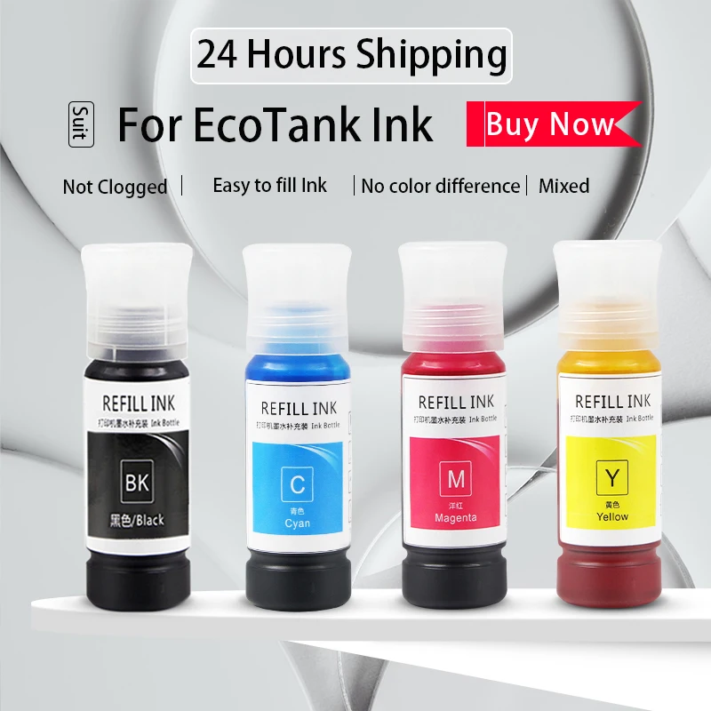 Refill Dye Ink For Epson 103 for Eco-Tank L1110 L3100 L3110 L3111 L3116 L3150 L3151 L3156 L3160 L5190 Inkjet Eco Tank Printer