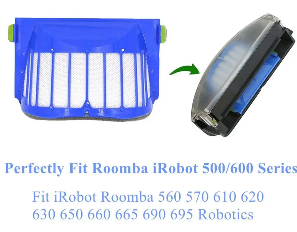 Hepa substituição do filtro escova para irobot roomba 500 600 series 536 550 551 620 650 690 680 660 aspirador de pó peças acessórios