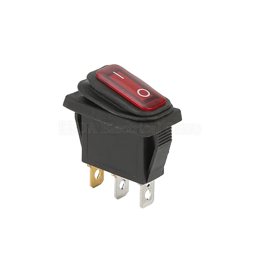 Imagen 2 del producto 1 Uds KCD3 interruptor de luz basculante impermeable ON-OFF/ON-OFF-ON 2/3 posiciones 2/3 pines, equipo eléctrico con potencia de iluminación 12V/220V